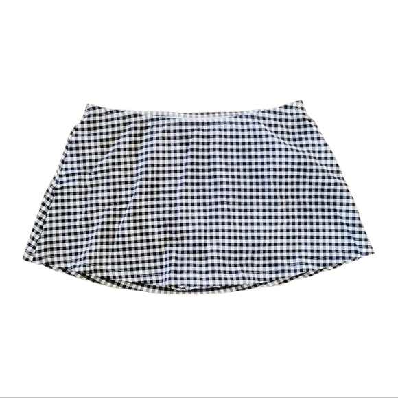 Andie Other - NWT Andie Swim The Skirt Black & White Check M